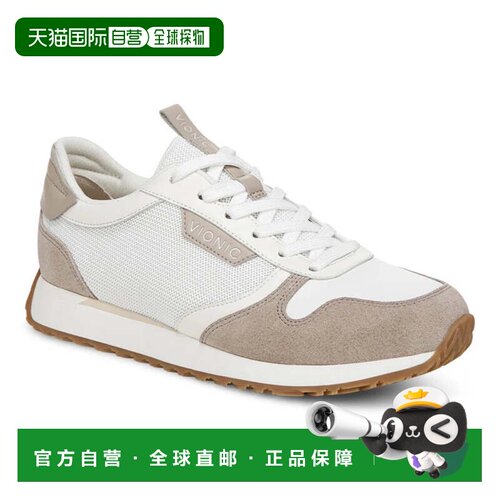 自营Vionic Monarch J3221L2101运动鞋女士白色绒面革生活方式鞋H