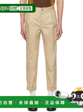 1h可退 香港直邮潮奢 BEAMS PLUS 男士 驼色 1 Pleat 长裤 382301