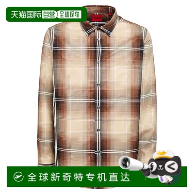 【美国直邮】HUGO Checked shirt 男装常规版型衬衫 100 棉 格子