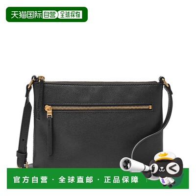 自营Fossil Women's Fiona Leather Crossbody - black 美国奥莱