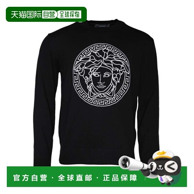 自营Versace Medusa Embroidery Crew Neck Pullover Men's Sweat
