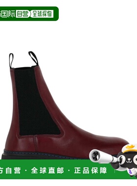 自营burberryCreeper Chelsea Boots - burgundy 美国奥莱直发