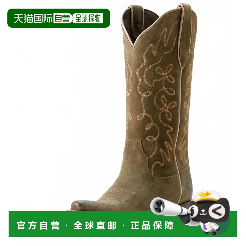自营ariatWomen's Jukebox Suede Boots In Soft Olive 美国奥莱