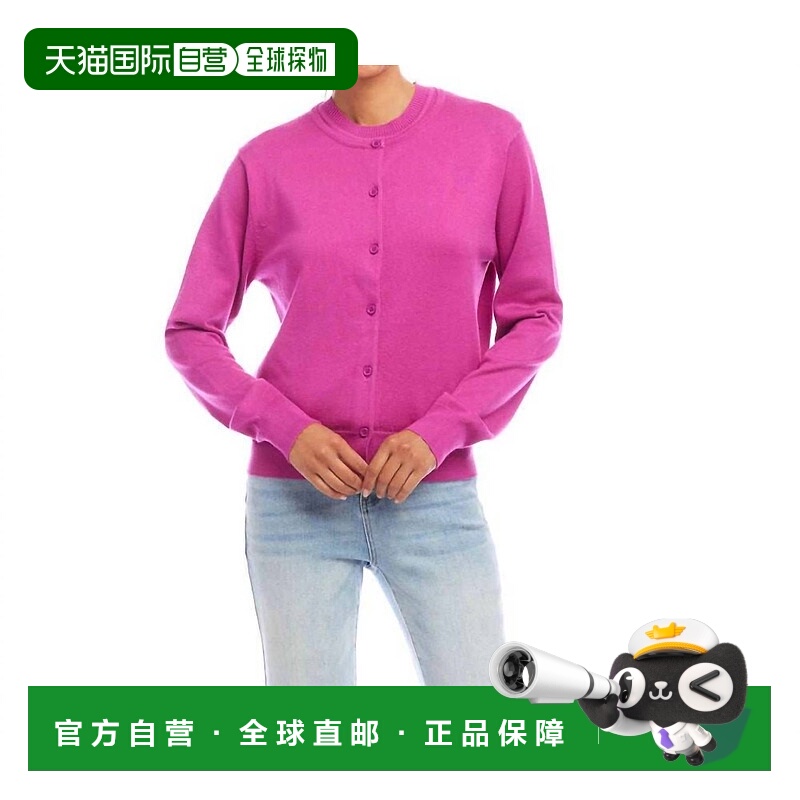 自营karen kane兰花色长袖开襟羊毛衫 美国奥莱直发