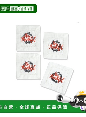 自营 tiramisuBe Thanks Wrath鸡尾酒餐巾纸-橙色/绿色 美国奥莱