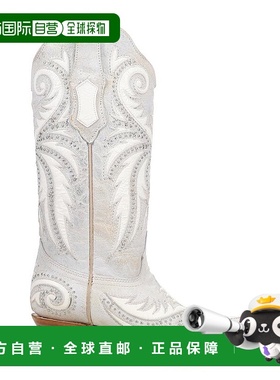 1h可退 【美国直邮】Corral 牛仔靴 镶钉刺绣尖头女靴 时装靴 浅