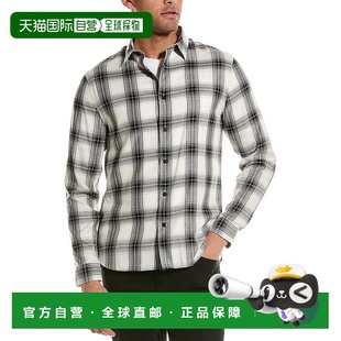 格子经典 Sequoia 版 型衬衫 美国奥莱直发 自营 黑色 Vince