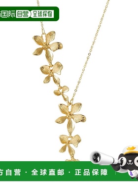 自营adorniaGold Plated Petals Drop Necklace - gold 美国奥莱