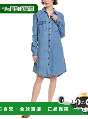 自营 fidelity denimFIDELITY牛仔纳什衬衫连衣裙-蓝色 美国奥莱