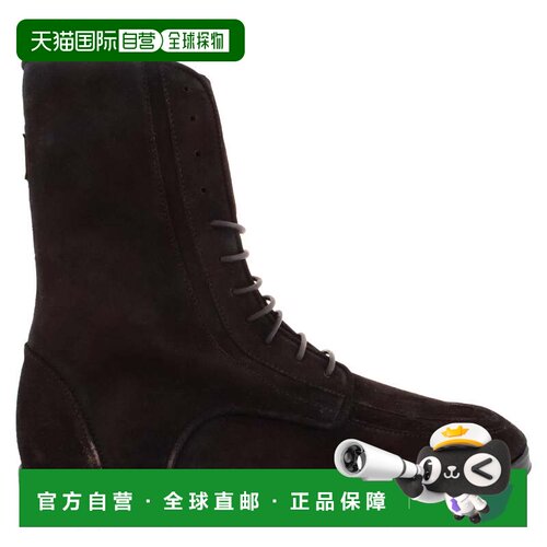 自营salvatore ferragamoFerragamo Debby绒面革系带靴，尺寸9 c-