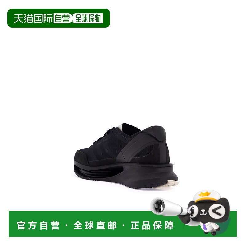 1h可退 香港直邮潮奢 Y-3 男士 S-GENDO RUN 黑色布织皮质跑步鞋