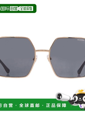 自营Versace Polar Dark Grey Geometric Ladies Sunglasses VE22