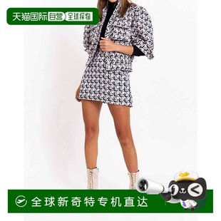 美国 自营christy lynnJocelyn 粉色粗花呢迷你裙 粉色粗花呢