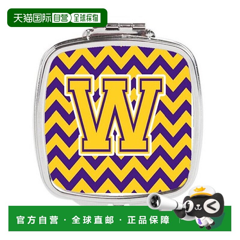 自营 Carolines Treasures CJ1041-WSCM字母 W雪佛龙紫色正品