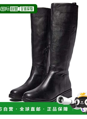 自营Abercrombie & Fitch Agra Tall Boots Black Leather Knee H