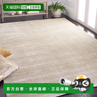 自营safaviehMirage Hand Made Area rug, Silver / Green Solid