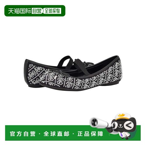自营Guess Kairo芭蕾平底黑色缎面圆头舒适滑套ZPO3926-黑色 美国