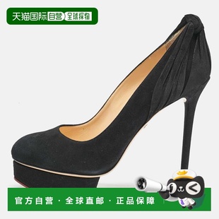 自营Charlotte Olympia Black Suede Dolly Platform Pumps - bla