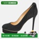Olympia Platform Black 自营Charlotte Suede Dolly Pumps bla