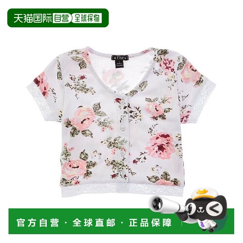 自营Flowers by Zoe Rib 2x2 Jersey Top - white 美国奥莱直发