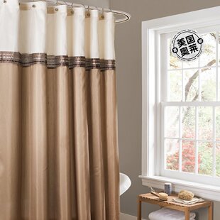 Shower lush 直 decorTerra ivory_beige 美国奥莱 Curtain