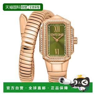 自营 Roberto Cavalli女士蛇形不锈钢手表-玫瑰金 美国奥莱直发