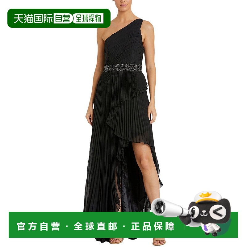 自营Mac Duggal One Shoulder Gown - black 美国奥莱直发