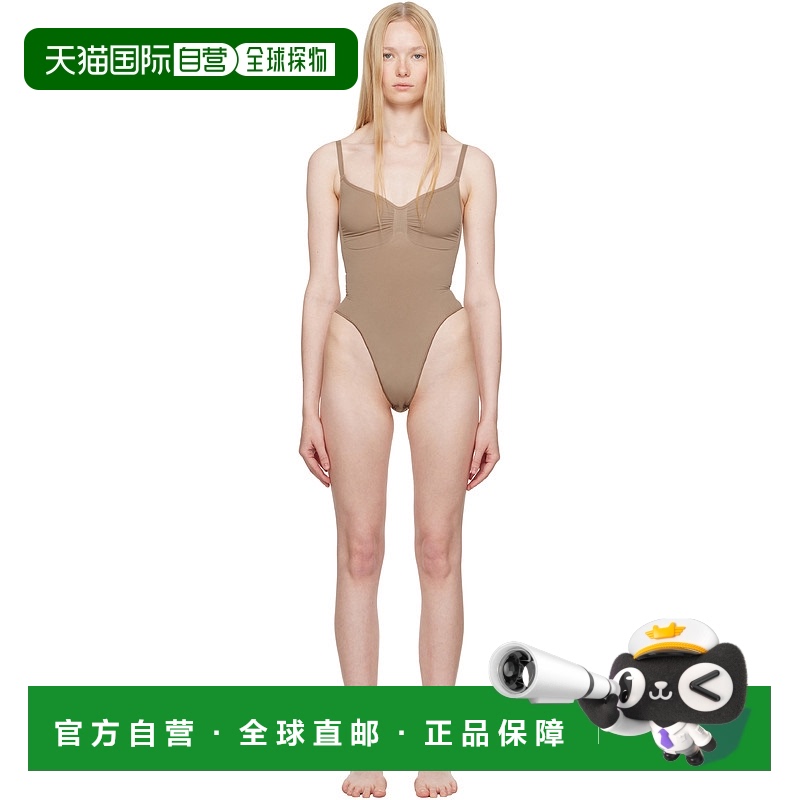 1h可退 香港直邮潮奢 SKIMS 女士 灰褐色 Seamless Sculpt Thong