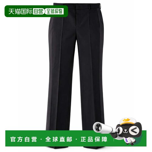 自营moschinoVirgin Wool Sharp Creases Pants - black 美国奥莱