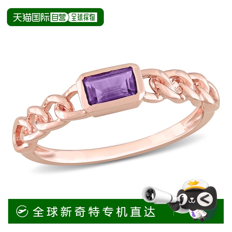 美国直邮julianna b 女士 戒指水晶玫瑰金紫水晶