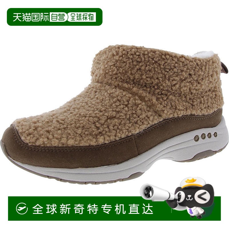 自营easy spirit女士皮革装饰人造毛皮踝靴 - 浅棕色 【美国奥莱