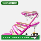 pin Pink 自营Mach Bow Mach Crystal Sandals Satin Camille