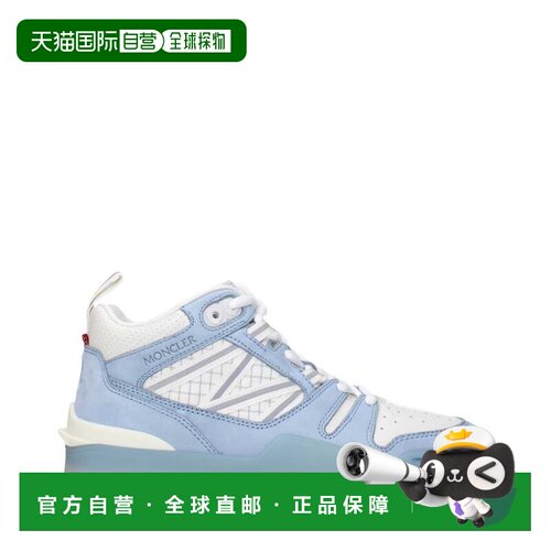 自营Moncler Leather High Top Women's Sneakers - white 美国奥