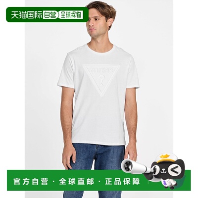 自营 guessEco Kris 徽标 T 恤 - 纯白色 美国奥莱直发