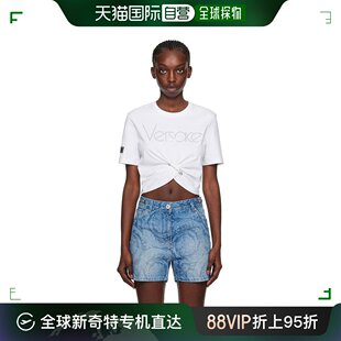 女士 versace 上装 美国直邮 T恤范思哲纯棉别针