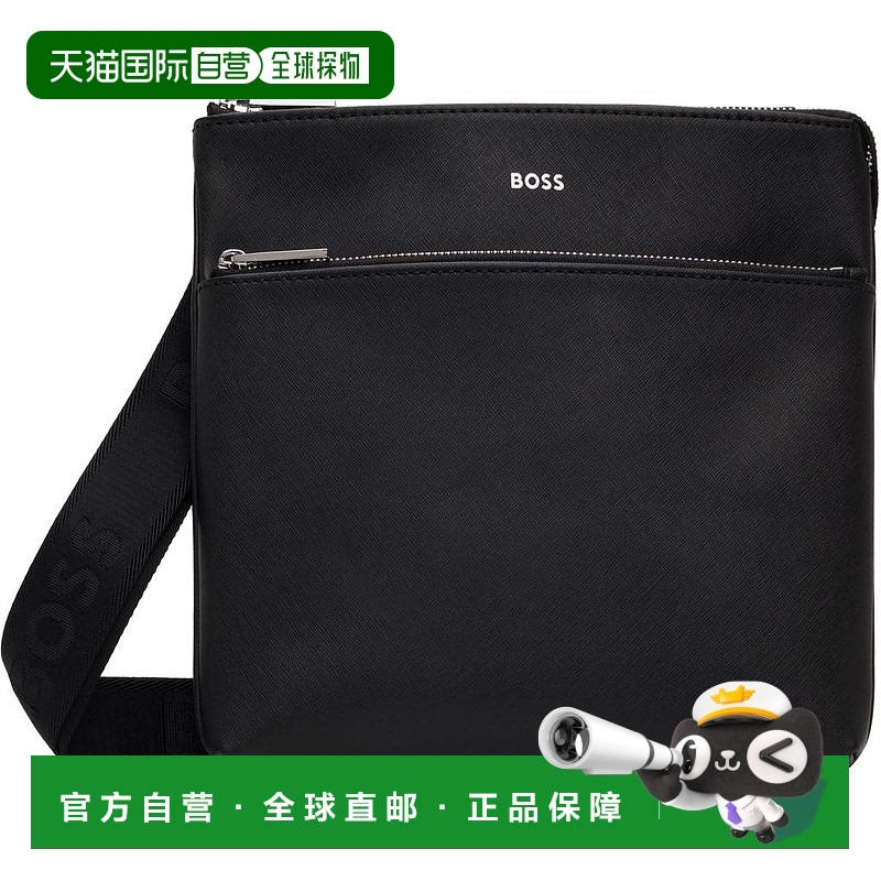 1h可退 【美国直邮】Hugo Boss男士大号单肩包真皮拉链徽标时尚百