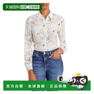 alice 上衣 oliviaWilla 真丝透明纽扣早秋新款 global 女式 自营