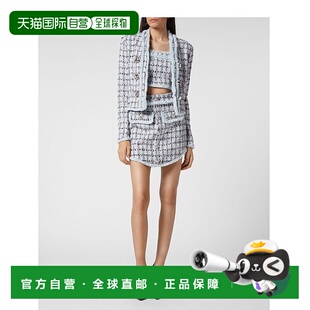 浅蓝色 外套 美国奥莱直发 plein粗花呢西装 自营philipp