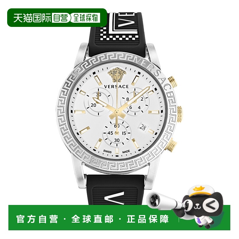 自营 versaceSport Tech 表带腕表 - 黑色/不锈钢/银色 美国奥莱