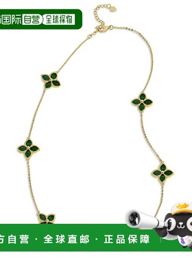 自营 savvy cie jewels18K Gold Vermeil Greeb Agate Flower Cho