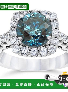自营 pompeii34 克拉蓝色钻石订婚戒指 14K 白金 - 14k 白金 美国