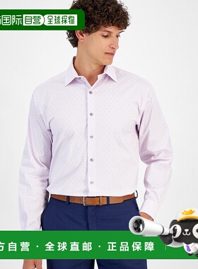 自营 Alfani连衣裙衬衫男士薰衣草土印花常规版型FTS259-紫色 美