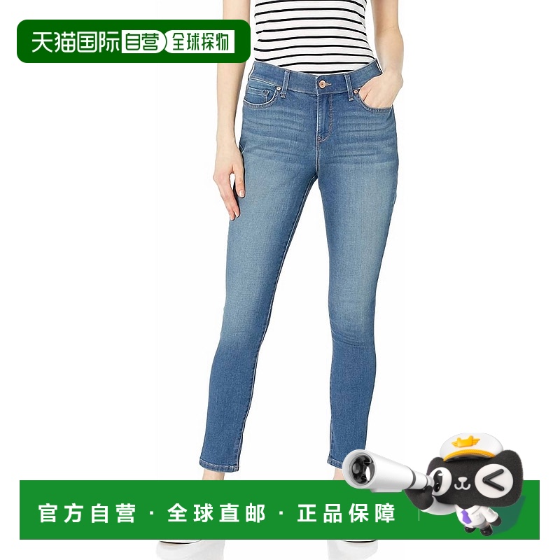 自营 gloria vanderbilt蓝色舒适曲线紧身牛仔裤 美国奥莱直发