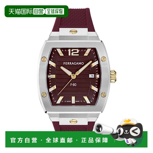 自营salvatore ferragamoF-80手表-burger/不锈钢/硅胶桶 美国奥