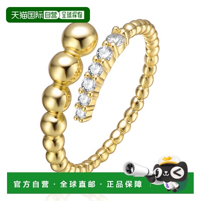 自营geneviveSterling Silver 14K Gold Plated with Cubic Zirco