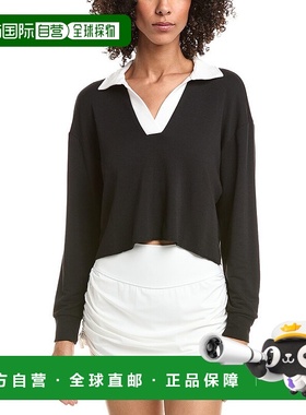 自营Splits59 Joan Fleece Polo Sweatshirt - black 美国奥莱直