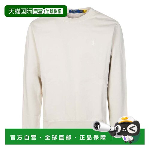 自营polo ralph lauren圆领运动衫，搭配标志性徽标细节-白色 美