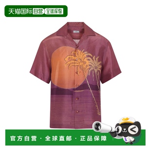 橙色 印花 美国奥莱直发 衬衫 自营etro橙色真丝保龄球短袖