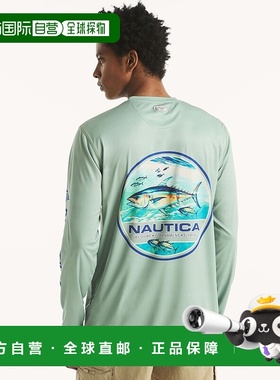 自营 Nautica男士Nautica Otf长袖上衣50+衬衫-黑色麻花毛衣 美国