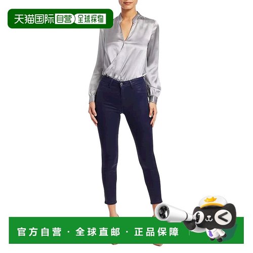 1h可退 【美国直邮】L AGENCE Margot 高腰踝部紧身涂层牛仔裤 女